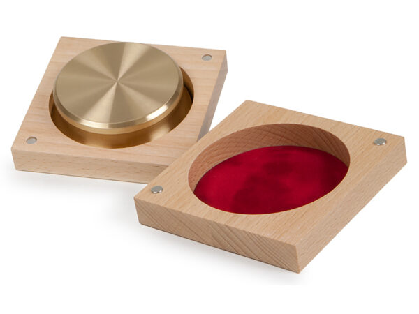 Record Puck Classic Brass Transparent