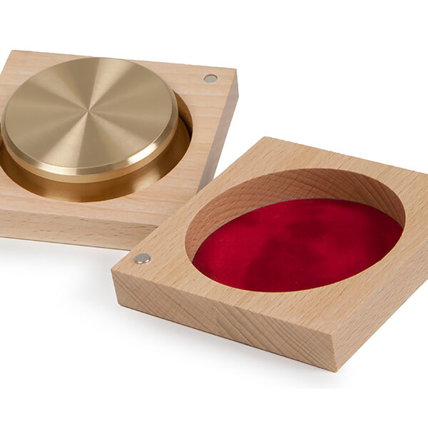 Record Puck Classic Brass Transparent